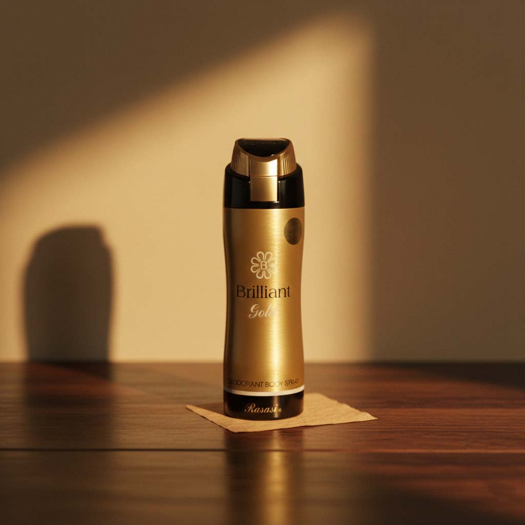 Rasasi – Deo Brilliant Gold 200ml Body Spray – For Her